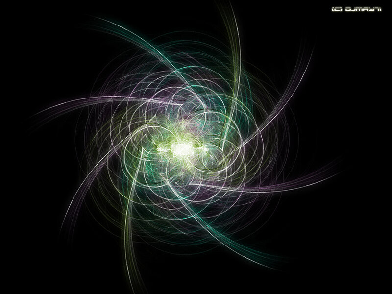 Glowing Light Swirls — Green, Dynamic