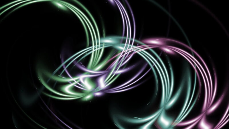 Glowing Light Swirls — Green