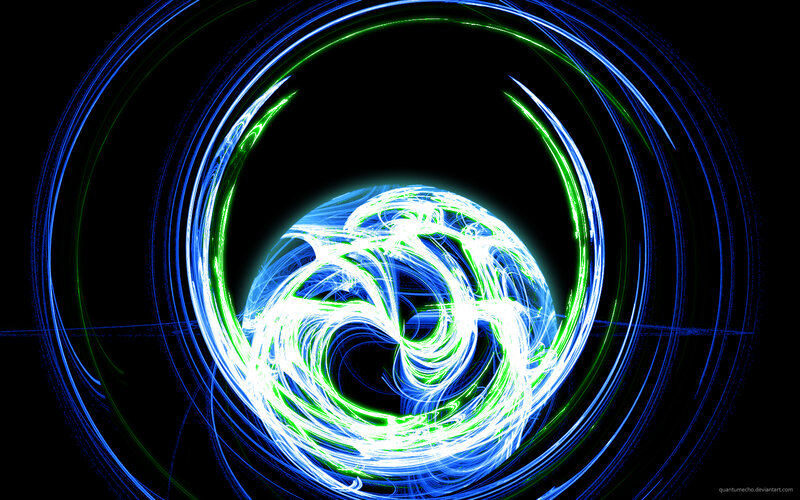 glowing light swirls