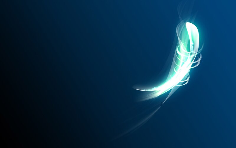 Glowing Light Trail — Blue, Serene