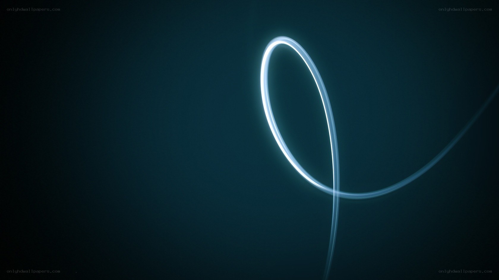 glowing light trail on dark background