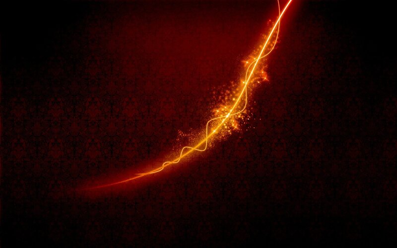 glowing light trail on dark background