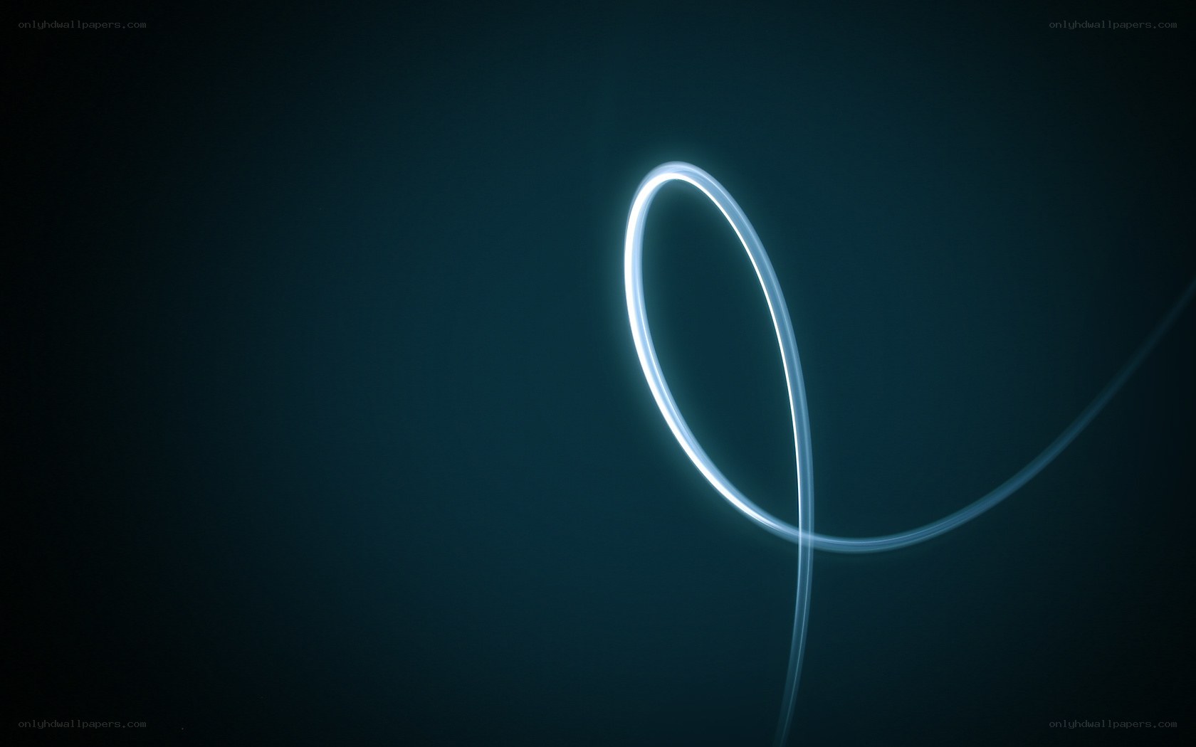 glowing light trail on dark background