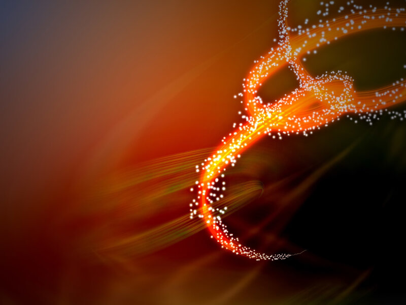 Glowing Light Trail — Orange