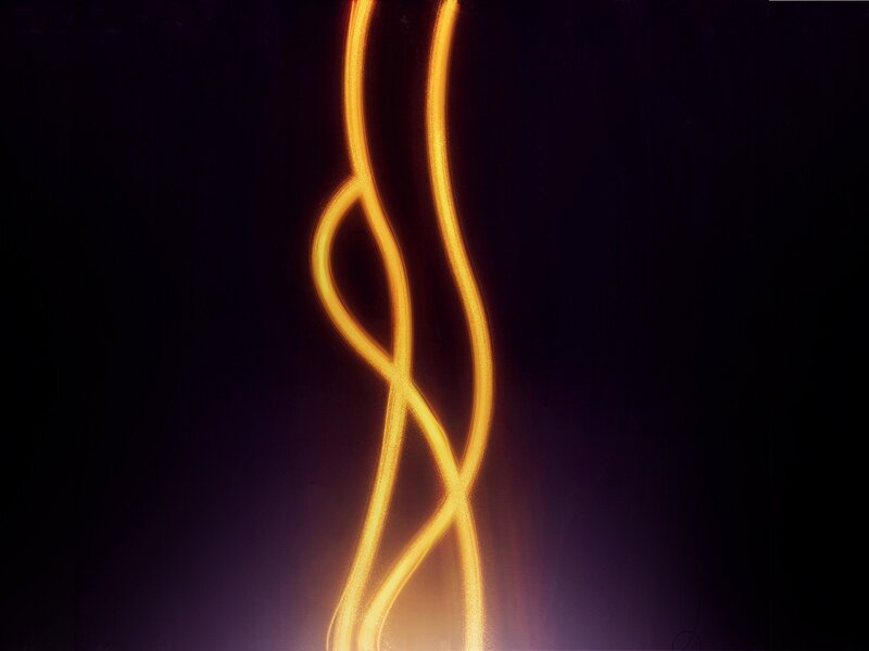 glowing light trails