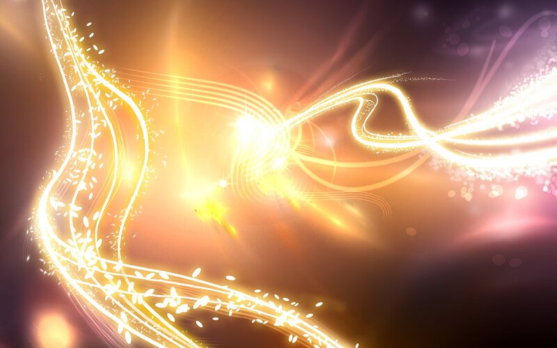 glowing light trails abstract
