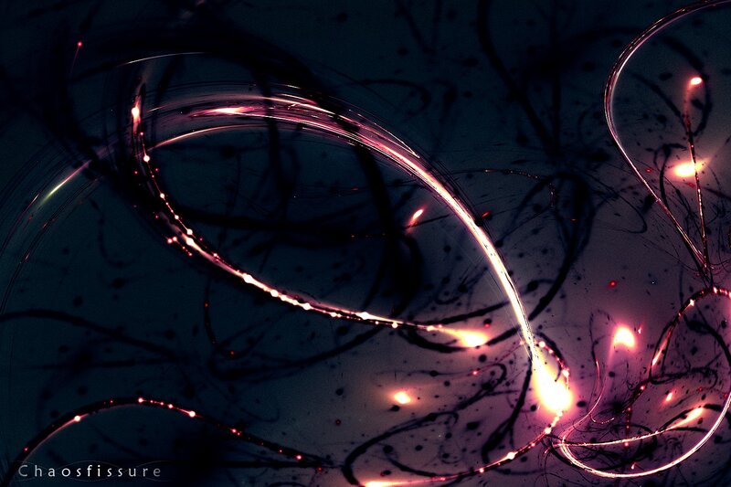 Glowing Light Trails — Black, Dramatic