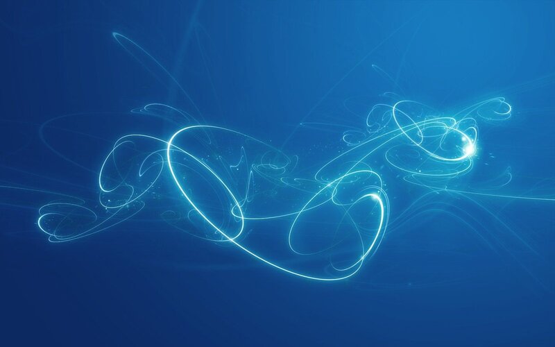 Glowing Light Trails — Blue, Serene, Abstract, Lines