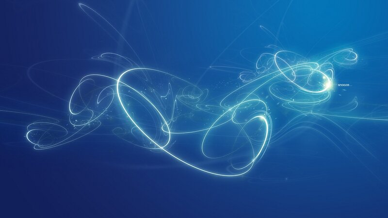 Glowing Light Trails — Blue, Serene, Abstract
