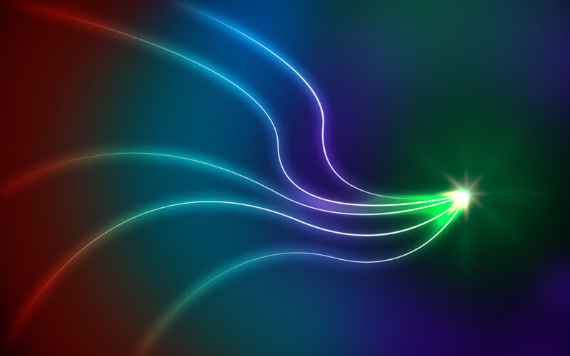 Glowing Light Trails — Blue