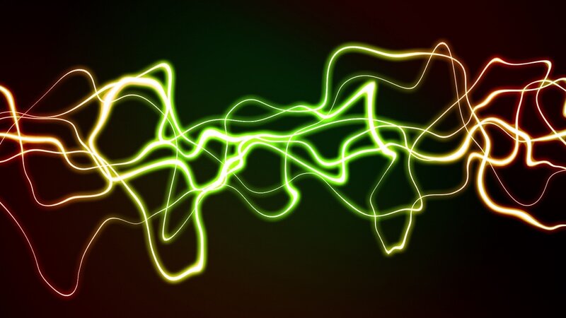 Glowing Light Trails — Green