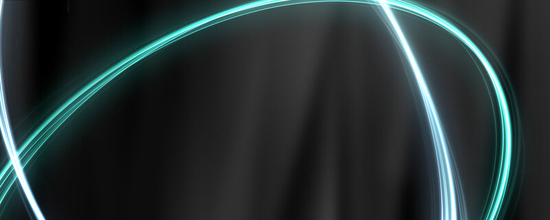 glowing light trails on dark background