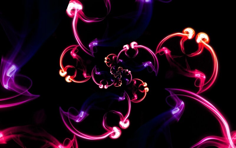 Glowing Light Trails — Pink