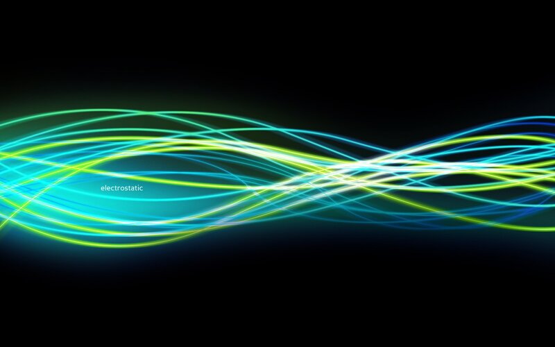 glowing light waves