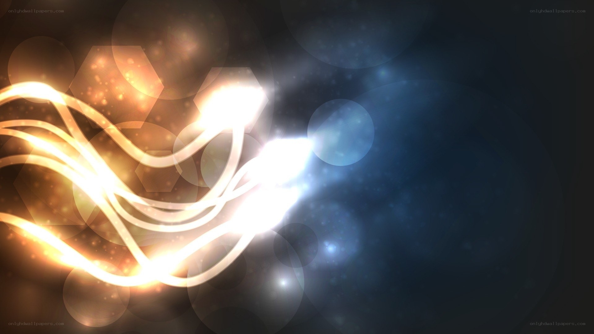 glowing light waves abstract