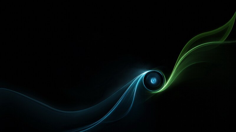 Glowing Light Waves — Black, Dynamic