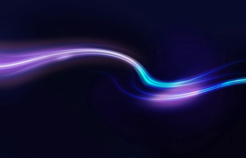 Glowing Light Waves — Purple, Dynamic, Abstract