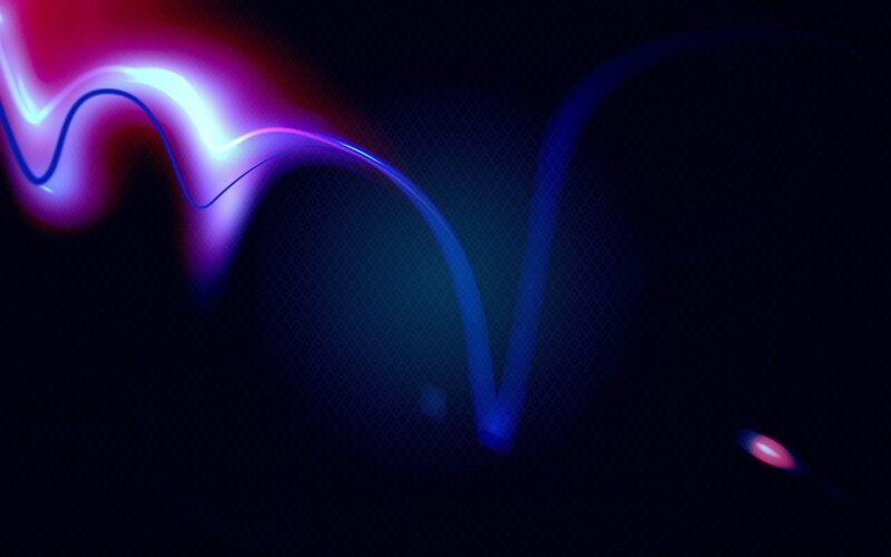 Glowing Light Waves — Purple