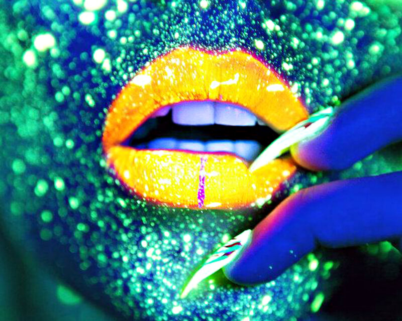 Glowing Lips and Hand