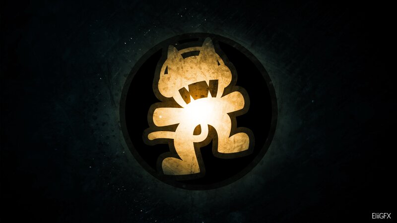 Glowing Logo in Dark Circle