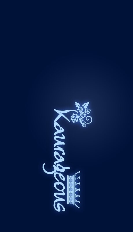 Glowing Logo on Dark Background — Blue, Minimalist