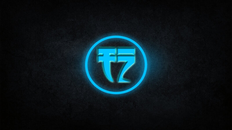 Glowing Logo on Dark Wall