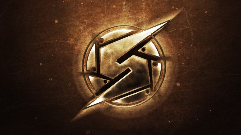 Glowing Logo on Metal