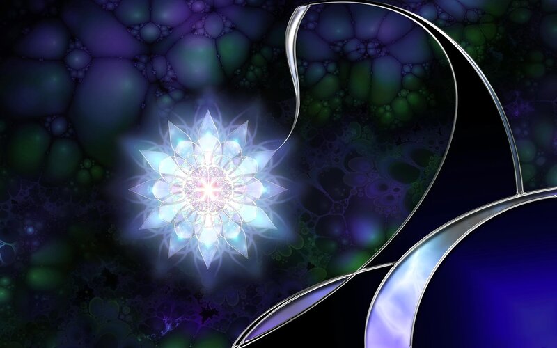 Glowing Lotus Flower — Purple