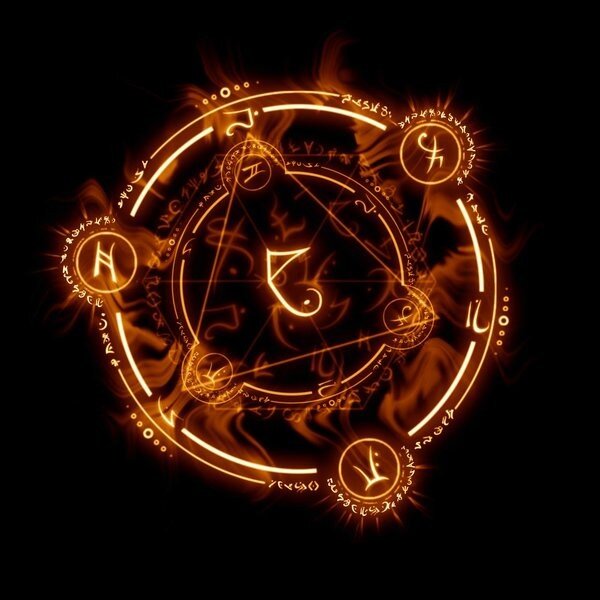 Glowing Magical Circle — Orange