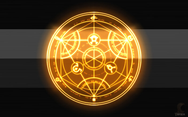 glowing magical circle symbol