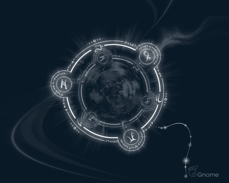 glowing magical rune circle