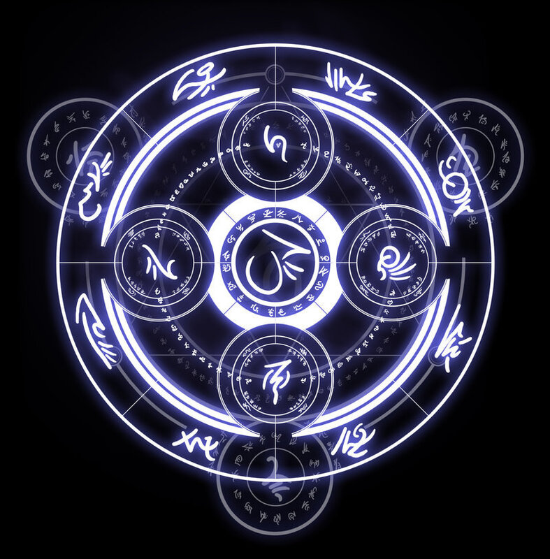 glowing magical rune circle