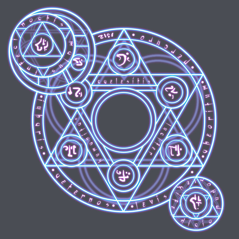 glowing magical sigil design