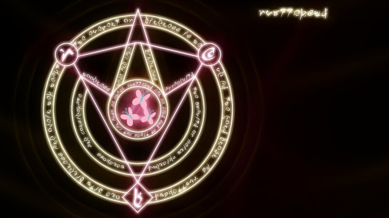 Glowing Magical Symbol — Black, Mystical