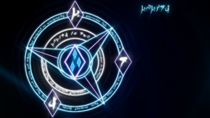 Glowing Magical Symbol — Blue, Mystical