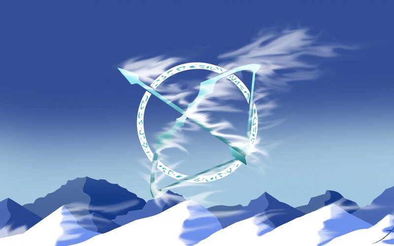 Glowing Magical Symbol — Blue, Serene