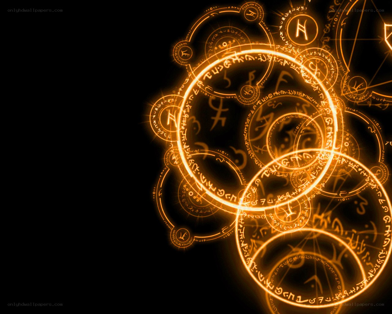glowing magical symbols