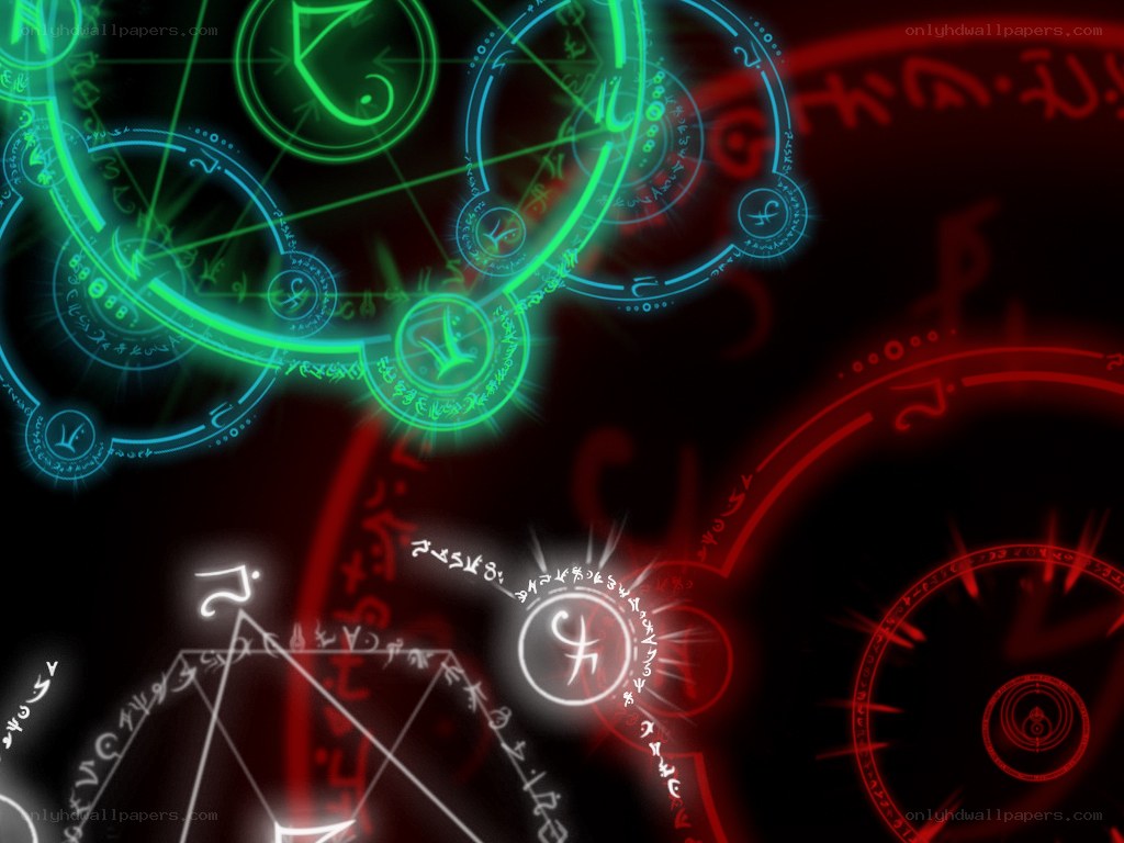 glowing magical symbols