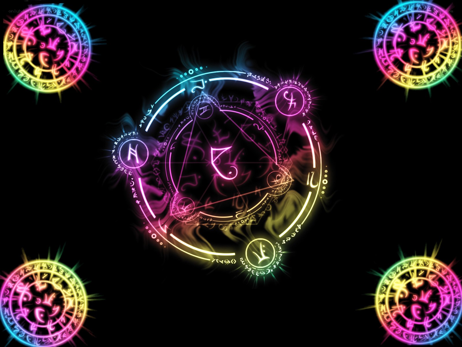 glowing magical symbols