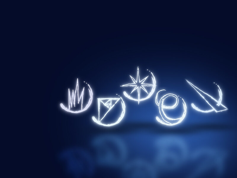 glowing magical symbols