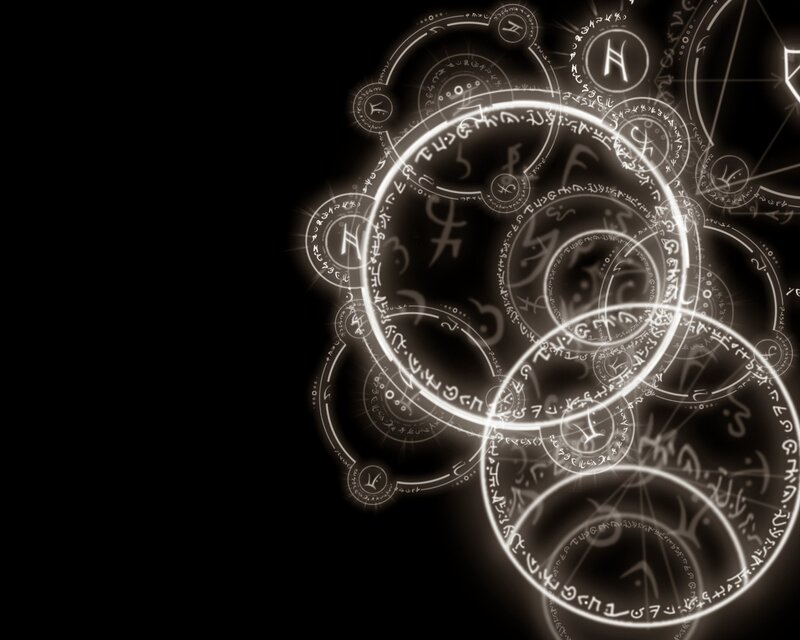 glowing magical symbols