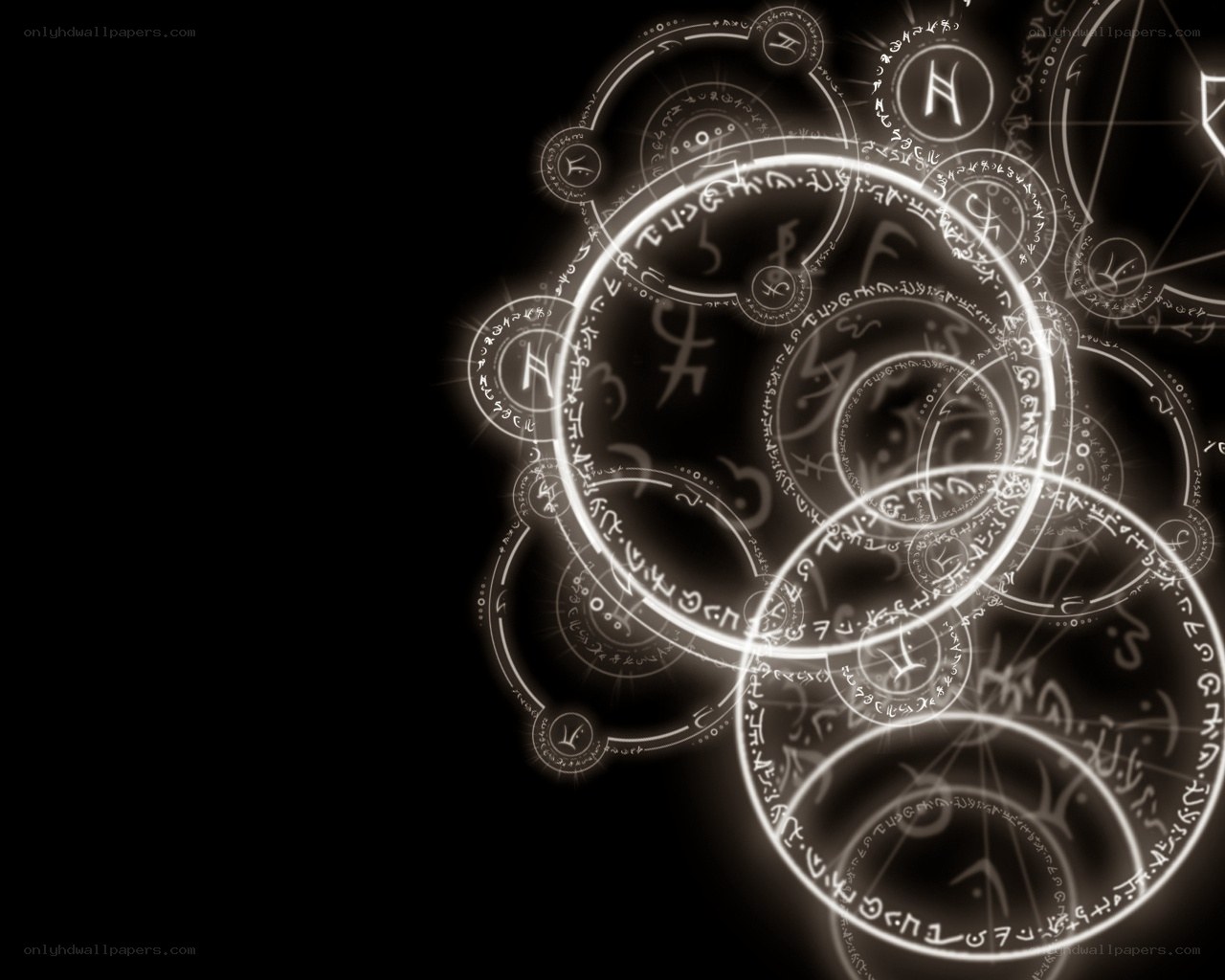 glowing magical symbols