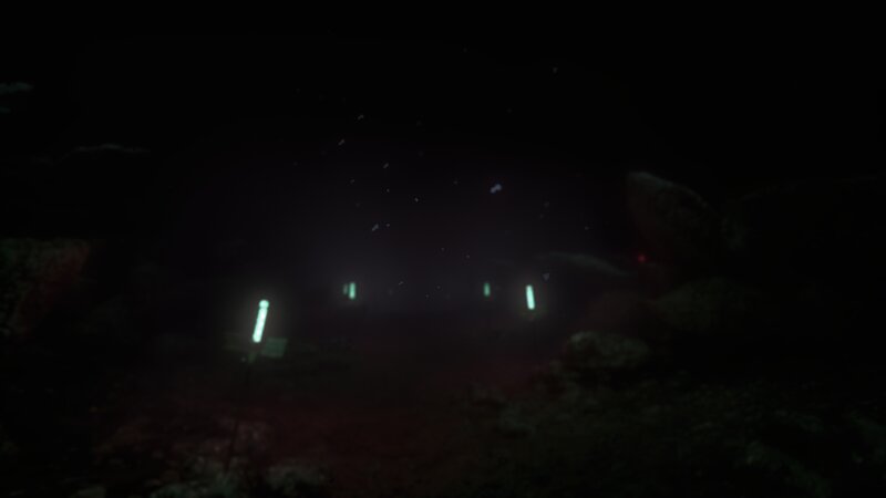 Glowing Markers in Dark Cave