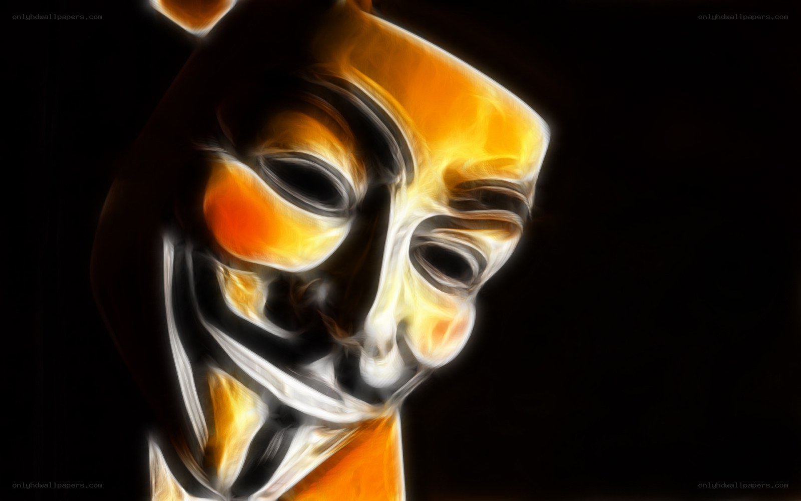glowing mask art