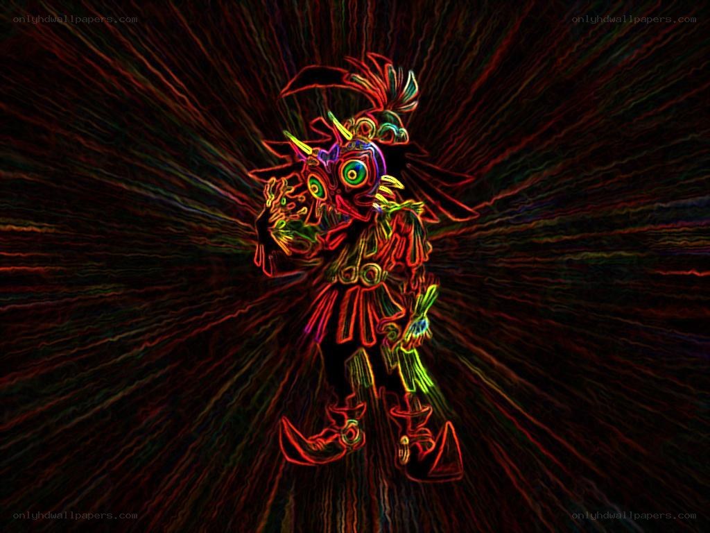 Glowing mask character