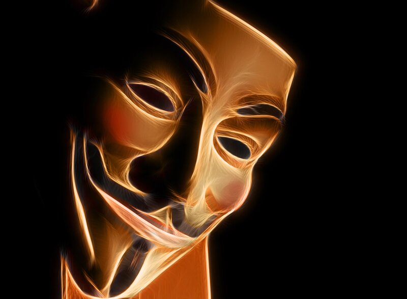 Glowing Mask on Black