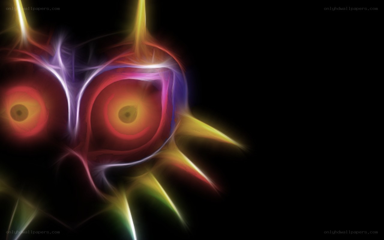 glowing mask with colorful light effects