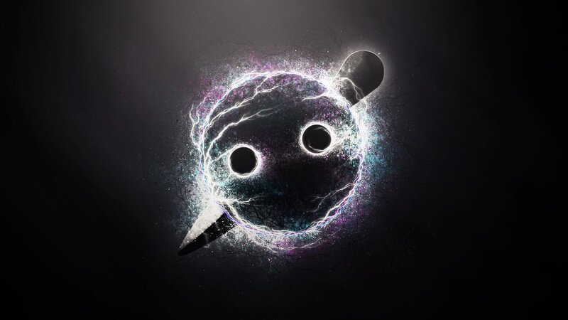 Glowing Mask with Lightning — Black