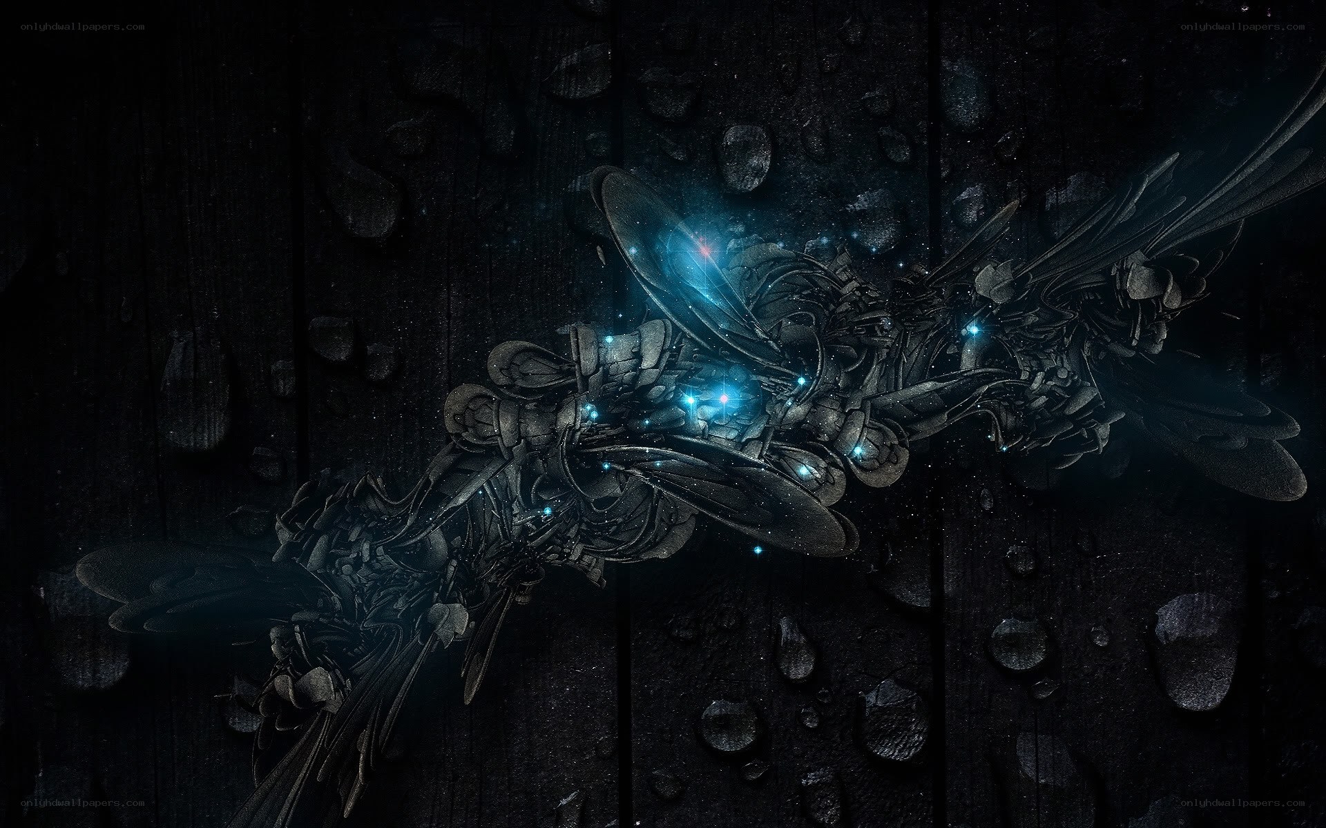 glowing mechanical insect