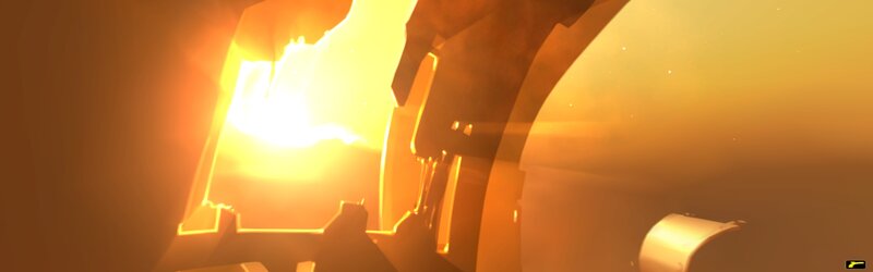glowing mechanical structure